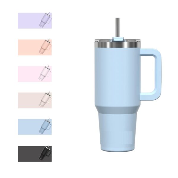 Mug Isotherme avec Paille et Poignée