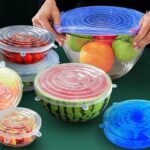 6 Couvercles En Silicone Alimentaire Elastique – Image 6