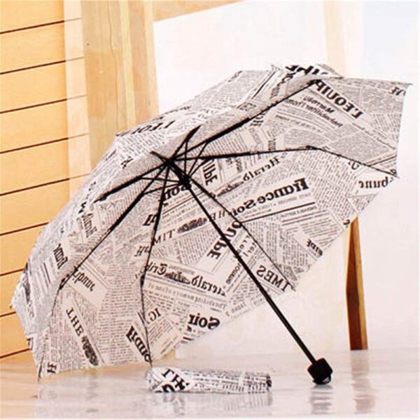 Parapluie pliant automatique motif journal