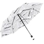 Parapluie pliant automatique motif journal – Image 8