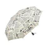 Parapluie pliant automatique motif journal – Image 7