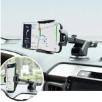 Support de téléphone 4 en 1 à ventouse pour tableau de bord et pare-brise de voiture – Image 5