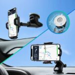 Support de téléphone 4 en 1 à ventouse pour tableau de bord et pare-brise de voiture