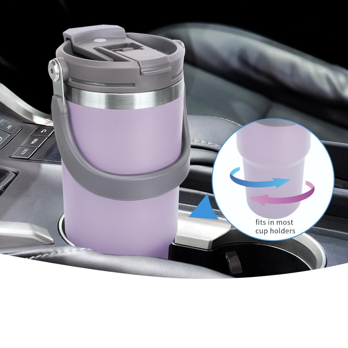 Tasse isotherme avec couvercle et paille VACUUM – Image 2