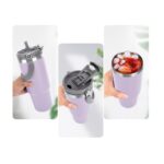 Tasse isotherme avec couvercle et paille VACUUM – Image 8