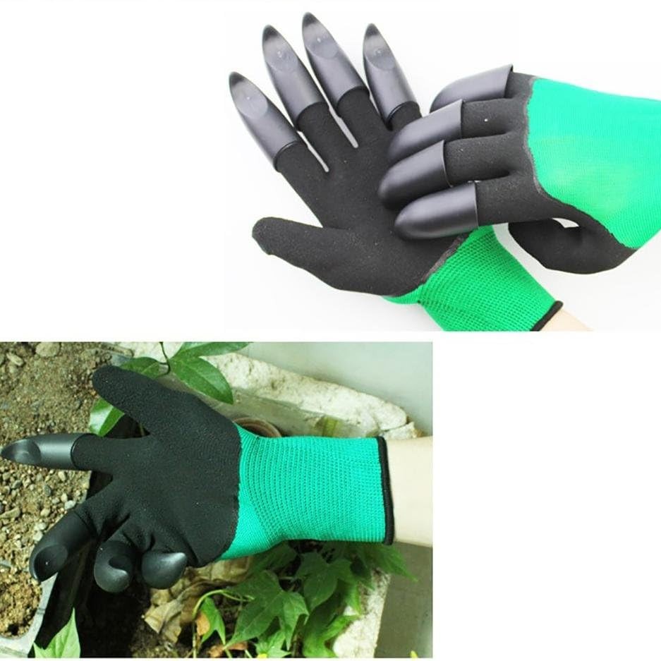 Gant-bout-doigts-creuser-jardinage-plante-promodeal-tunisie-gants-2 Gants de Jardin avec des Griffes Imperméable – Image 5