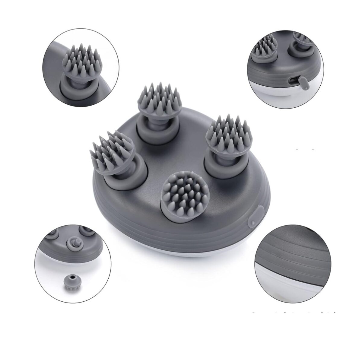 Masseur électrique pour cuir chevelu avec 4 têtes – Image 4