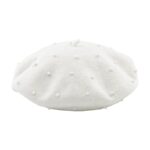 Béret en laine orné de perles – Image 4