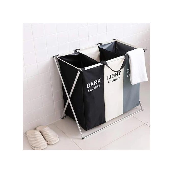 Panier-linge-trois-pièces-pliable-promodeal-tunisie-cuisine-salle-de-bain-é Panier à linge trois pièces – Image 5