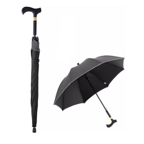 Canne-parapluie multifonctionnelle antidérapante
