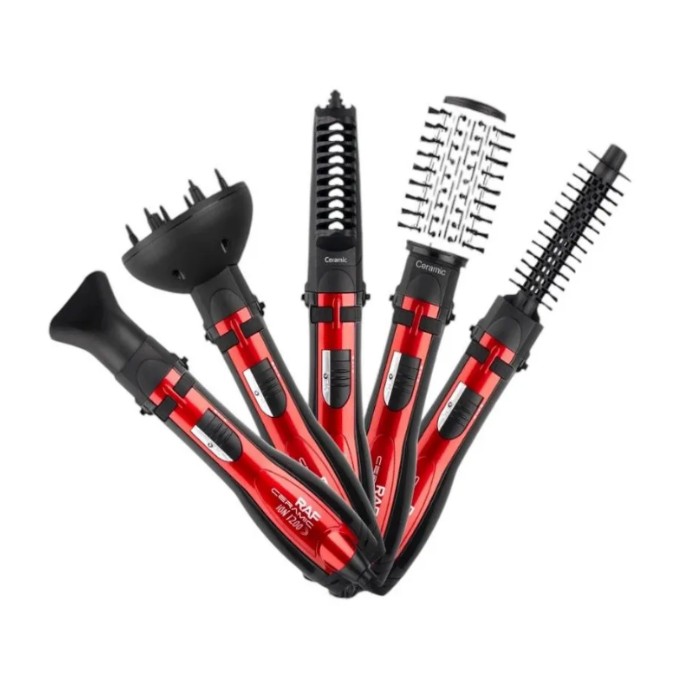 Sèche-cheveux-céramique-brosse-air-chaud-5 en 1 Raf-promodeal-tunisie Sèche-cheveux en céramique avec brosse à air chaud 5 en 1 Raf – Image 2