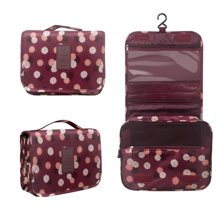 Trousse-Toilette-Femme-Voyage-Maquillage-Rouge-promodeal-tunisie-5 Trousse de Toilette Femme – Image 3
