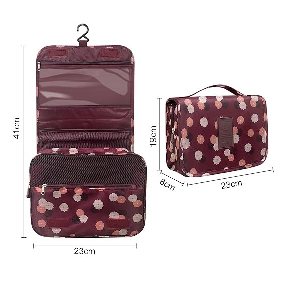 Trousse-Toilette-Femme-Voyage-Maquillage-Rouge-promodeal-tunisie Trousse de Toilette Femme – Image 5