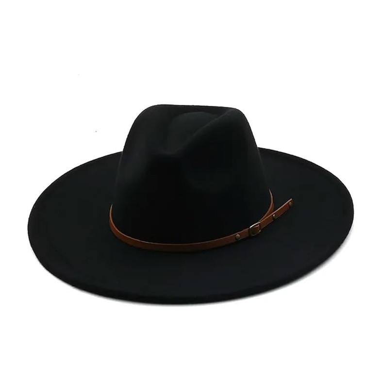 chapeau-femme-homme-mode-hiver-promodeal-tunisie Chapeau Fedora unisexe classique style français – Image 2