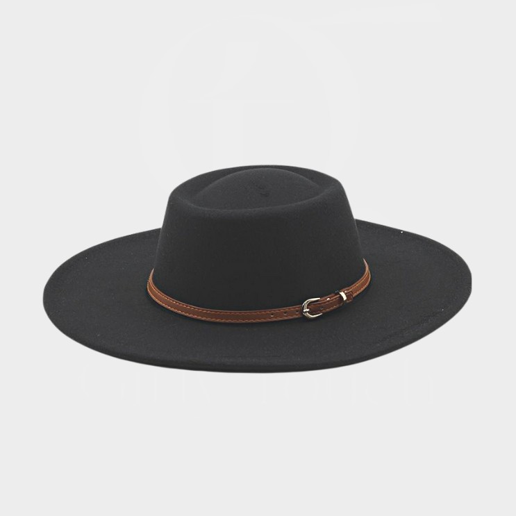 chapeau-femme-homme-mode-hiver-promodeal-tunisie shopping-simple-avec-ceinture-cuir Chapeau FEDORA unisexe – Image 2