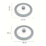 Couvercle Universel en Verre avec Bord en Silicone 3 Tailles GM – Image 2