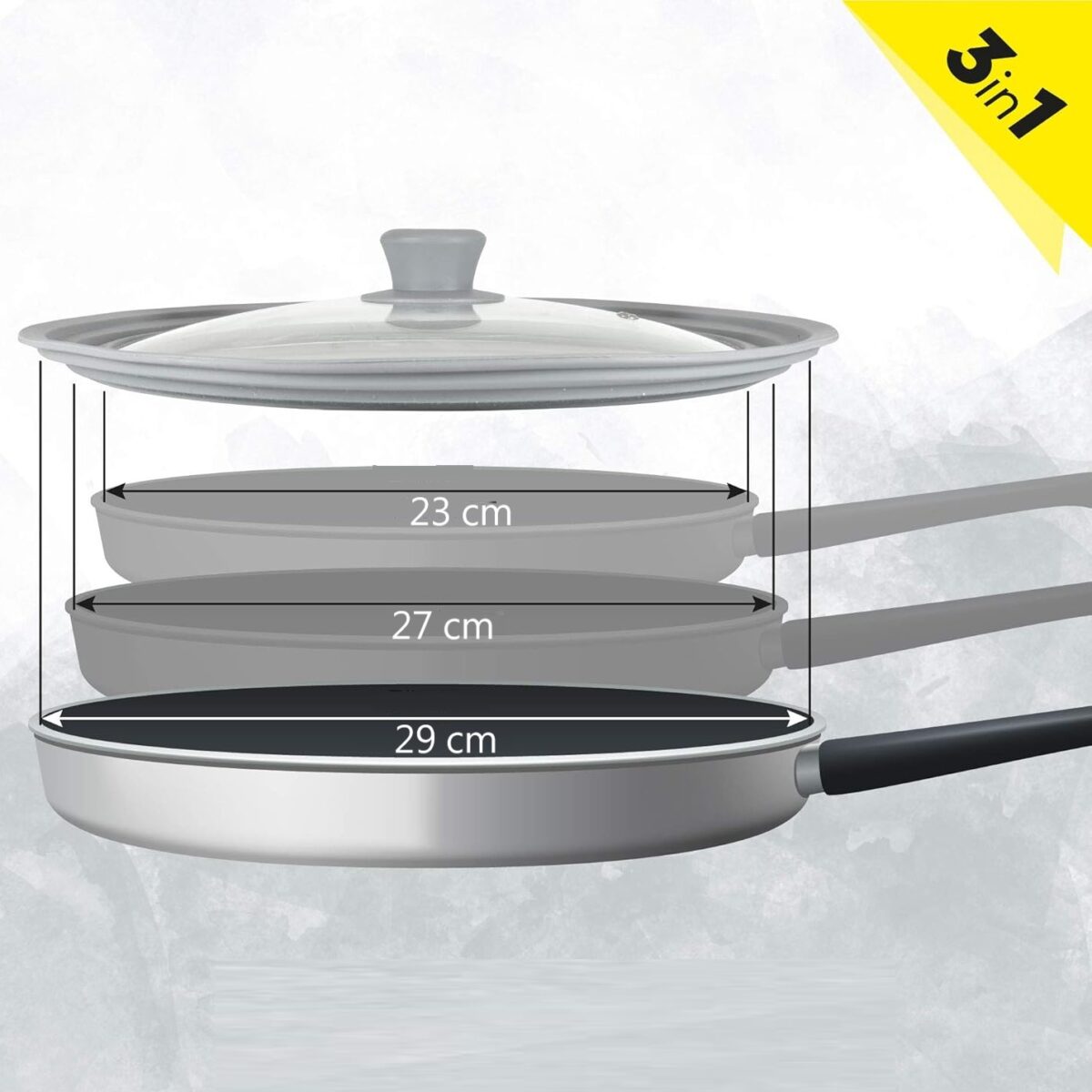 Couvercle Universel en Verre avec Bord en Silicone 3 Tailles GM – Image 4