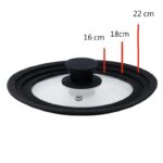 Couvercle Universel en Verre avec Bord en Silicone 3 Tailles PM – Image 7