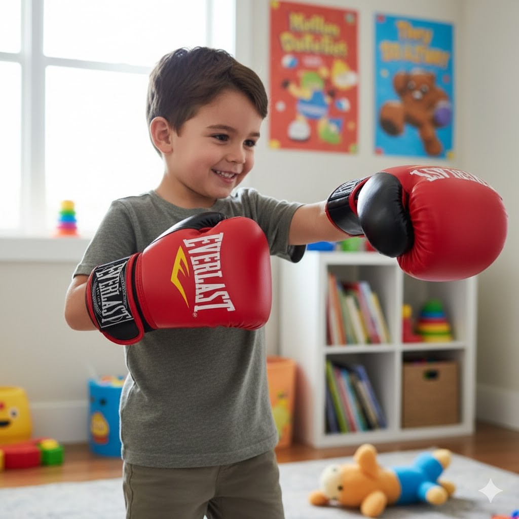 gant-boxe-enfant-rouge-10oz-sport-boxe-promodeal-tunisie-2 Gants de boxe EVERLAST Premium Rouge 10 OZ – Image 3