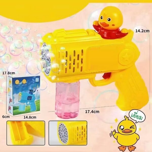 Pistolet à bulles automatique forme canard avec Réservoir