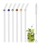 Lot de 6 pailles en verre borosilicate transparentes – Image 4