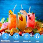 Lot de 6 pailles en verre borosilicate transparentes – Image 6