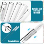 Lot de 6 pailles en verre borosilicate transparentes – Image 9