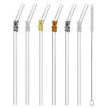 Lot de 6 pailles en verre borosilicate transparentes – Image 3