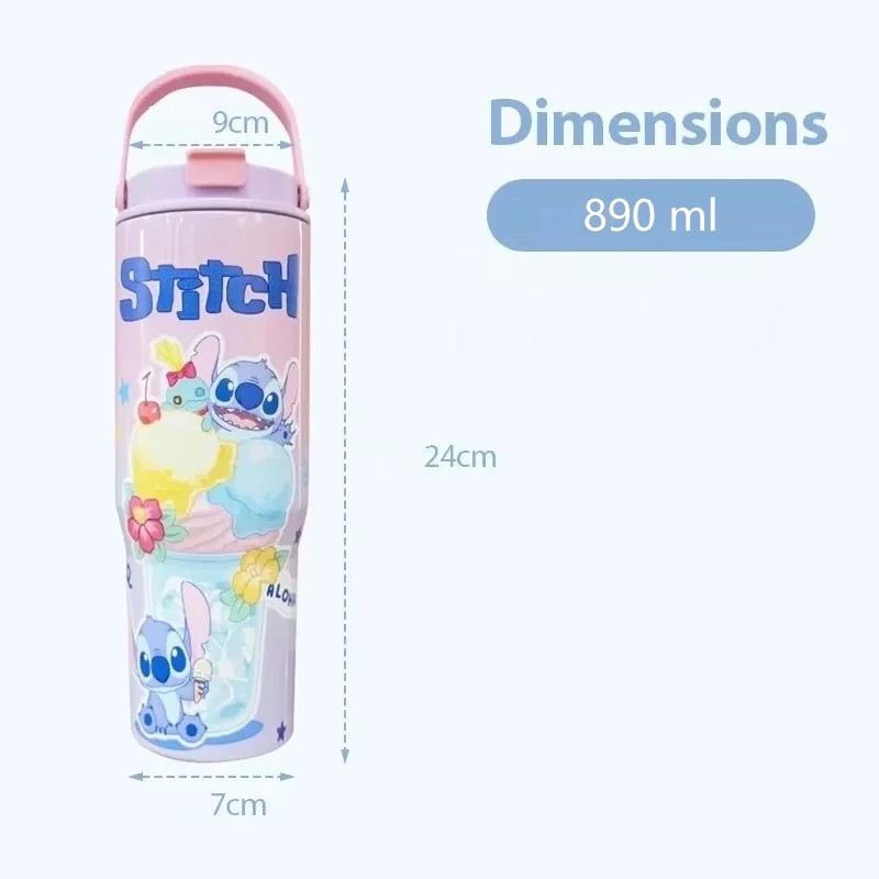 mug-stitch-rose-cadeau-université-promodeal-tunisie-mauve-tasse-thermos-acier-inoxydable-' Tasse isotherme en acier inoxydable Stitch rose – Image 2