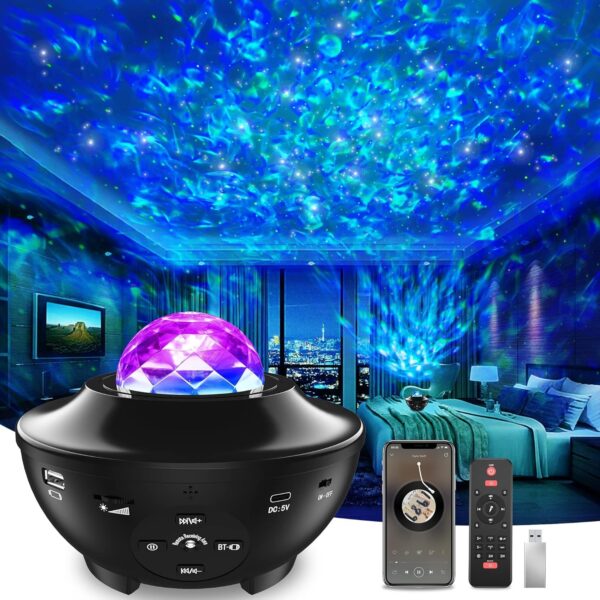 Projecteur ciel étoile avec haut-parleur -Bluetooth et minuterie