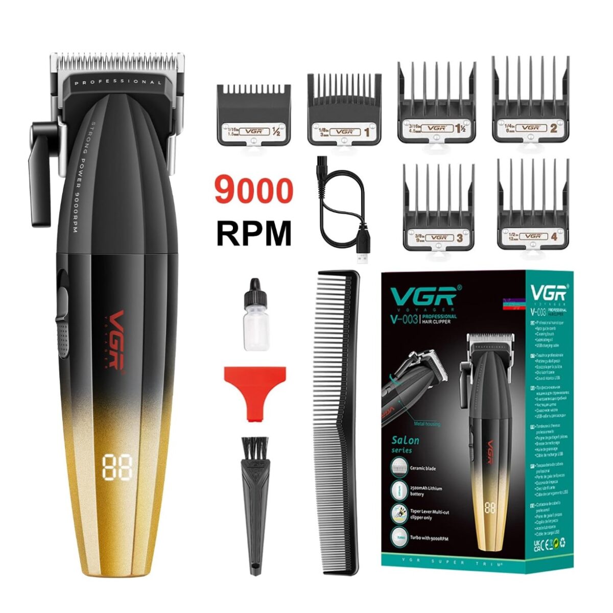 Tondeuse à cheveux professionnelle VGR V-906 – Image 1