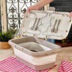 Panier en silicone pliable avec table pour camping  24 L – Image 3