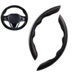 Housse de volant pour voiture antidérapante en fibre de carbone