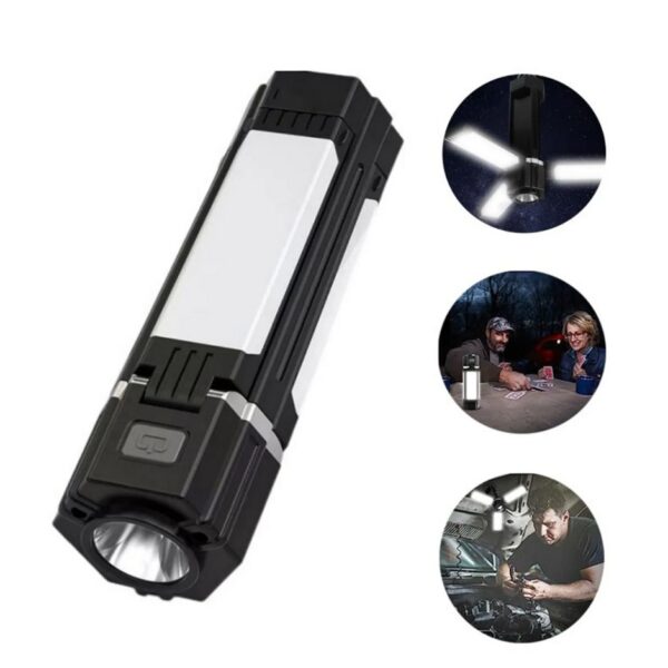 Lampe de travail LED avec 3 têtes pliables
