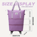 Sac de Voyage Étanche Multifonction Pliable avec Roues Démontables – Image 2