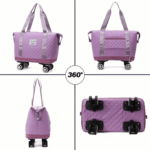 Sac de Voyage Étanche Multifonction Pliable avec Roues Démontables – Image 3