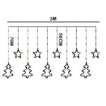 Guirlande lumineuse LED en forme d'étoile et de sapin – Image 3