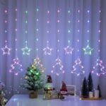 Guirlande lumineuse LED en forme d'étoile et de sapin – Image 4