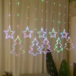 Guirlande lumineuse LED en forme d'étoile et de sapin – Image 7