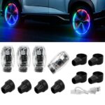 Lot de 4 ampoules lumineuses pour pneus de voiture