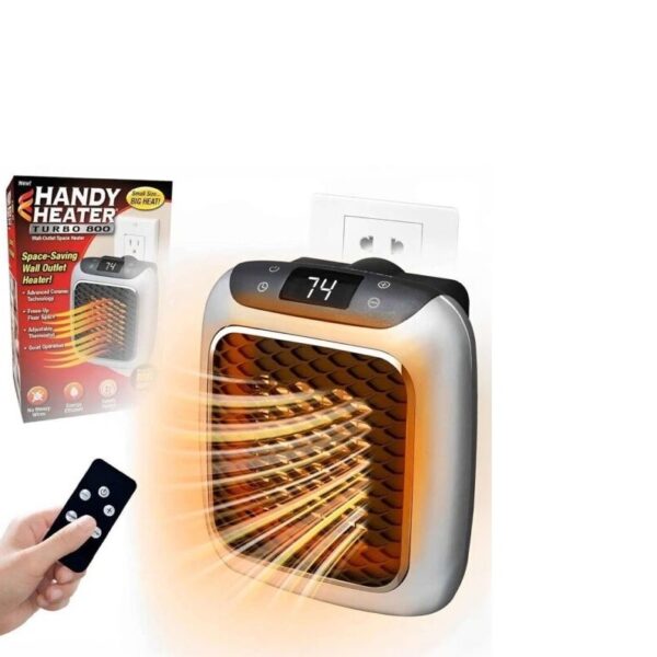 Mini Chauffage Mural Électrique Turbo 800W Télécommandeé