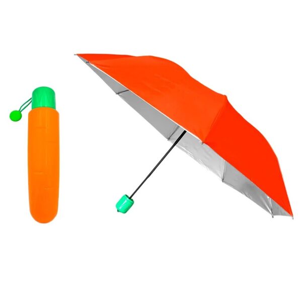 Parapluie pliant pour enfants forme carotte