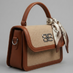 Sac à Main Élégance Bicolore avec Foulard Assorti