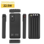 Power Bank 20000 mAh 22.5W –  Câbles Intégrés 4-en-1 – Image 5