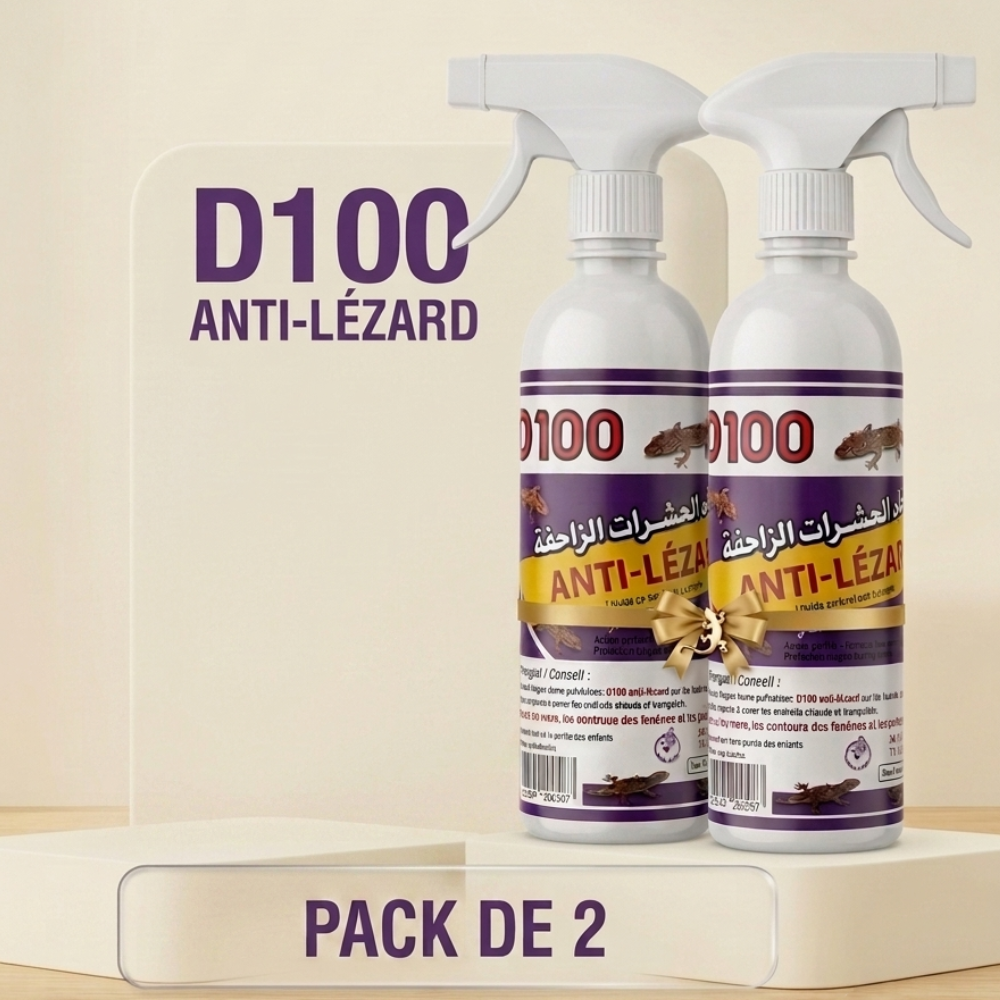 spray-repulsif-anti-lezard-Tunisie-Promodeal (2) Lot de 2 Sprays Répulsifs Anti-Lézard D100 – Image 1