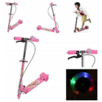 Trottinette Pliable avec Frein et Roues Lumineuses LED – Image 3