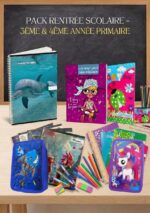 Pack Rentrée Scolaire 3ème & 4ème Année Primaire – Kit Complet Cahiers + trousse 33 Piéces