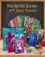 Pack Rentrée Scolaire 6ème Année Primaire – Kit Complet Cahiers + trousse 33 Piéces
