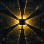 Applique Murale Solaire Carrée 6 LED Tricolore  YC-SW2801-6
