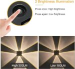 Applique Murale Solaire Carrée 8 LED Multi-Directions  YC-SW2801-8 – Image 2